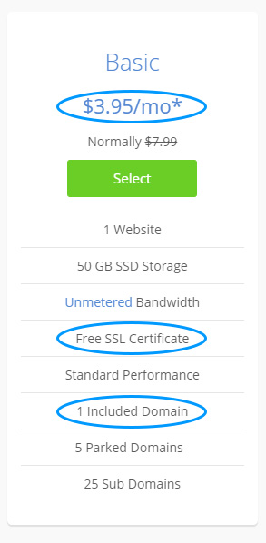 Bluehost Basic Version