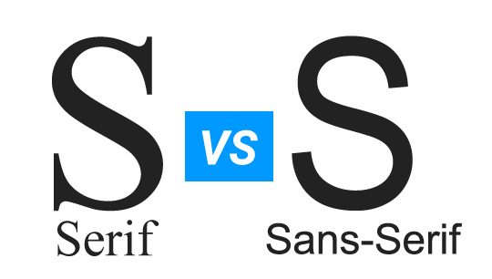 Serif vs sans-serif fonts