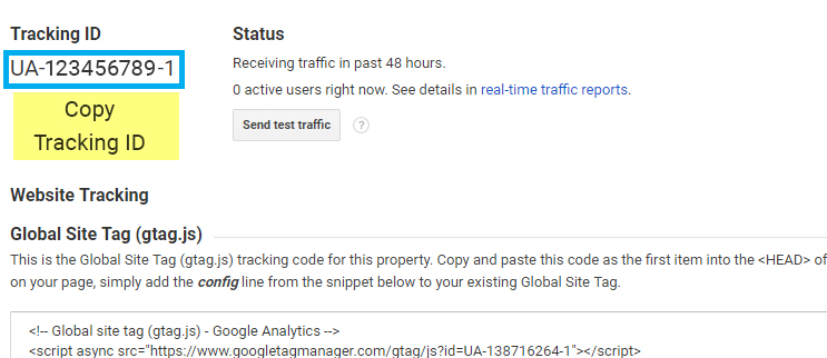 Tracking ID Google Analytics