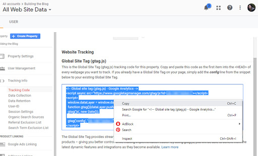 Google Analytics Tracking Code