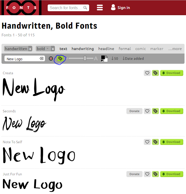 1001 Fonts Free Commercial Fonts Screenshot