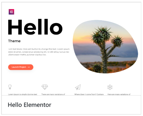 Elementor Recommended Theme