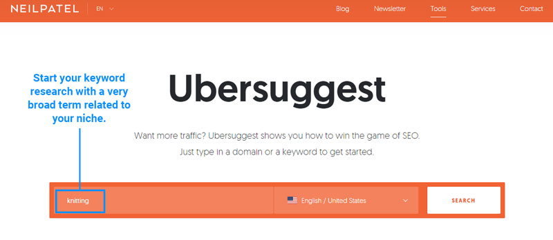 Ubersuggest Screenshot Tutorial