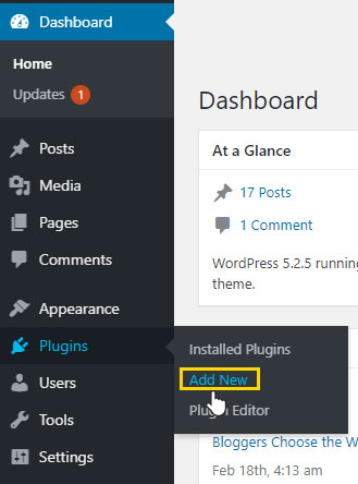 Add New Plugin in WordPress Screenshot