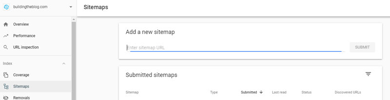 Add a Sitemap to Search Console