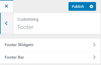 Astra WordPress Footer Options Screenshot