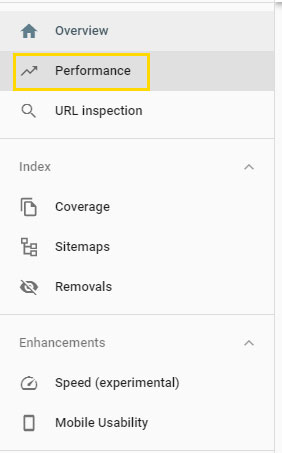 Performance Google Search Console