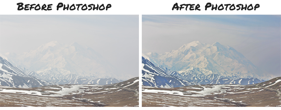 Photoshop photo enhancement example