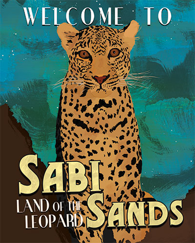 Sabi Sands Travel Poster Photoshop Example